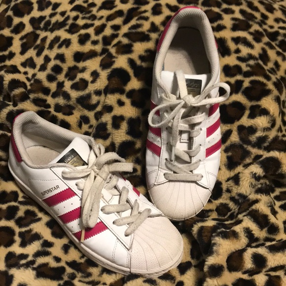 pink and white superstars